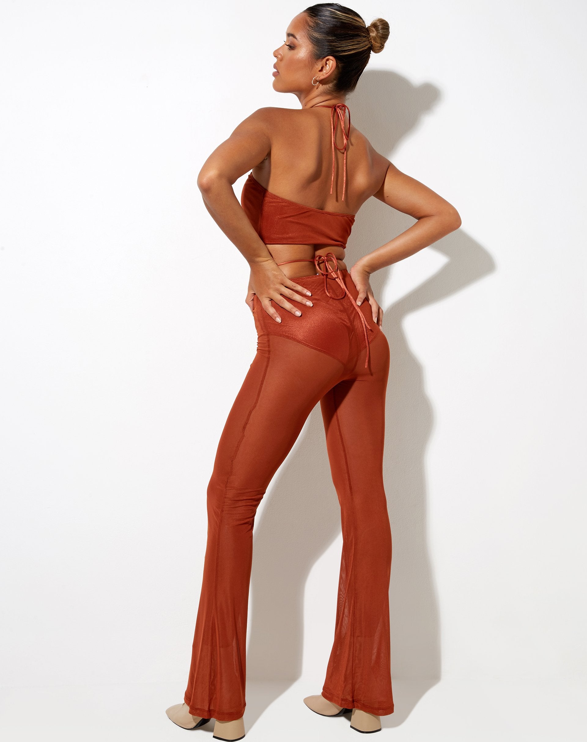 Imagen de Taka Crop Top en Mesh Toffee