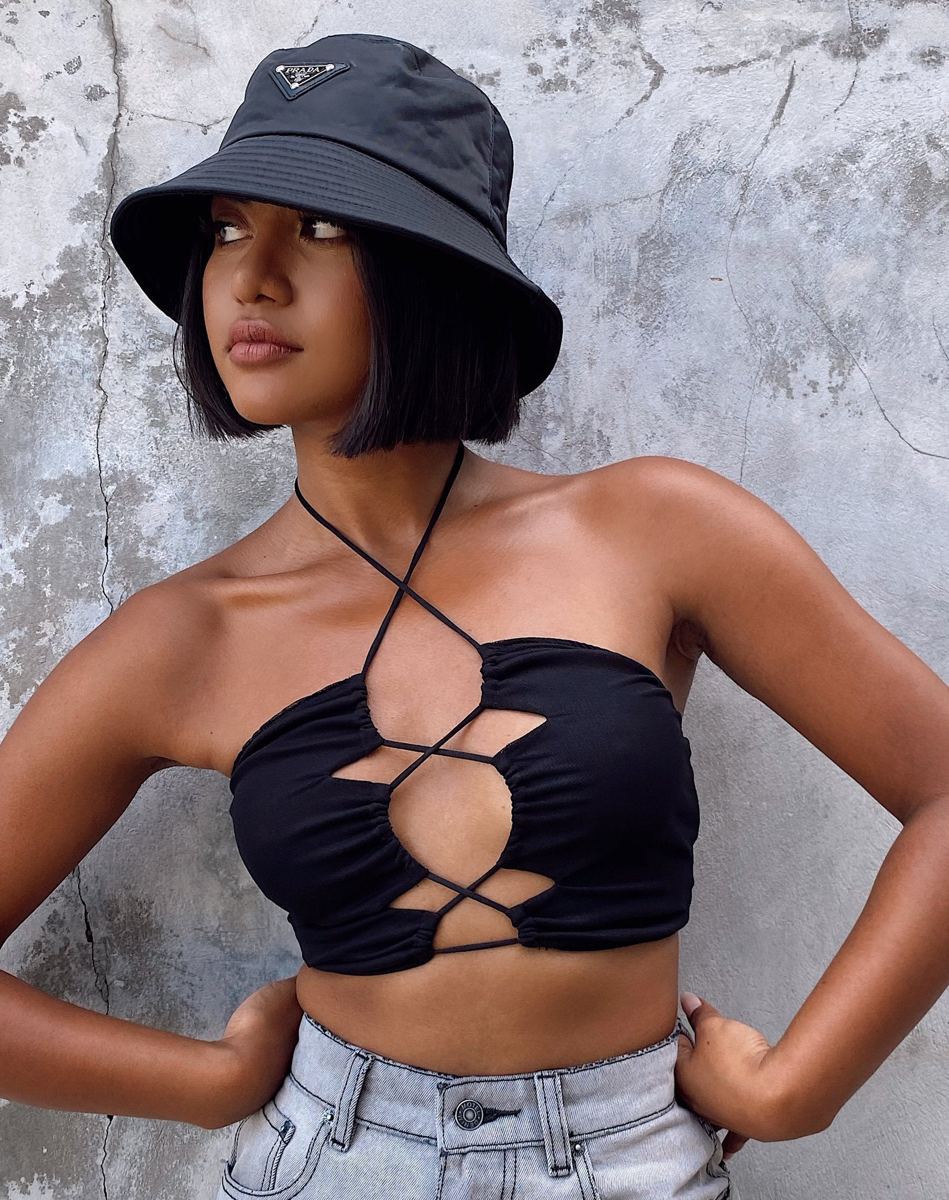 Imagen de Taka Crop Top en Mesh Negro