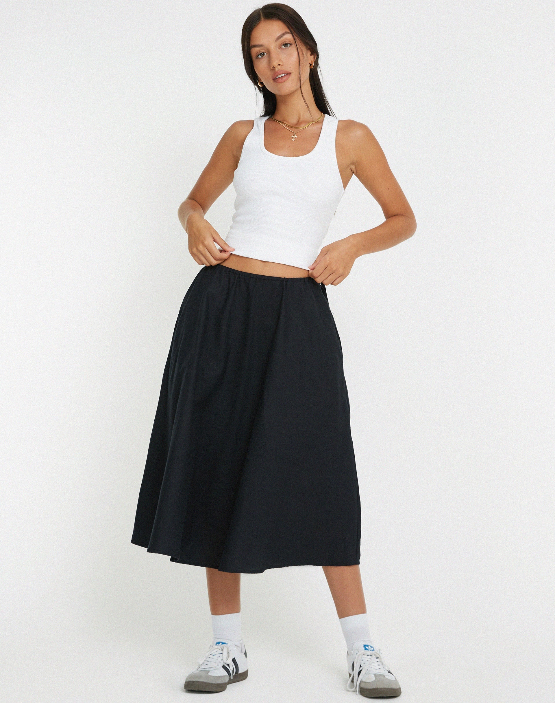 imagen de Takara Falda Midi en Negro