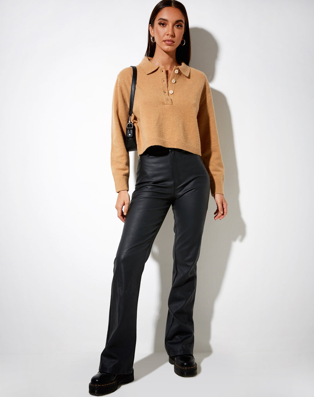 Jersey Tallis de punto color canela