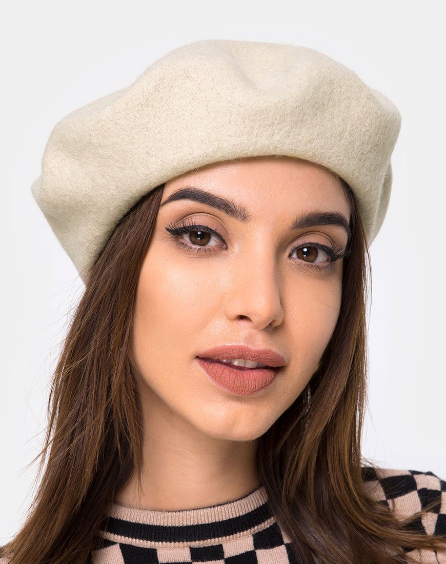 Imagen de Gorro Boina de Lana en Topo