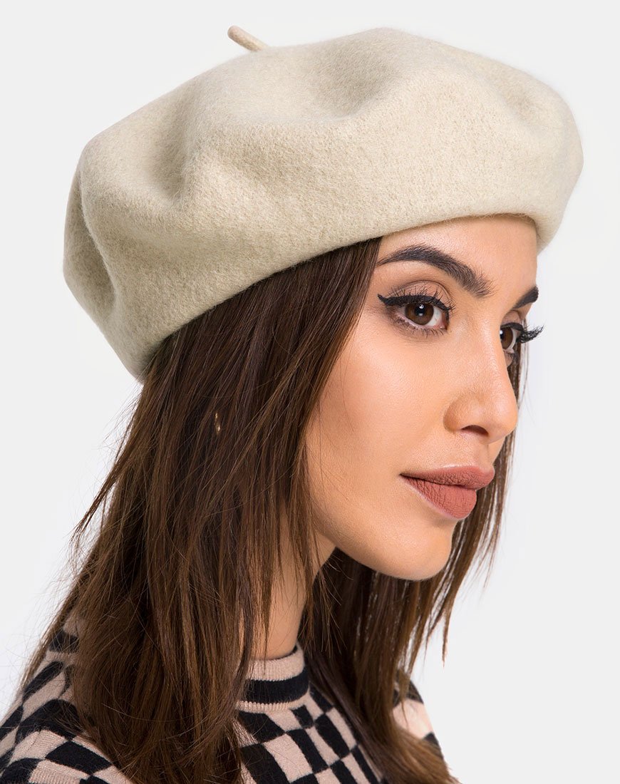 Imagen de Gorro Boina de Lana en Topo