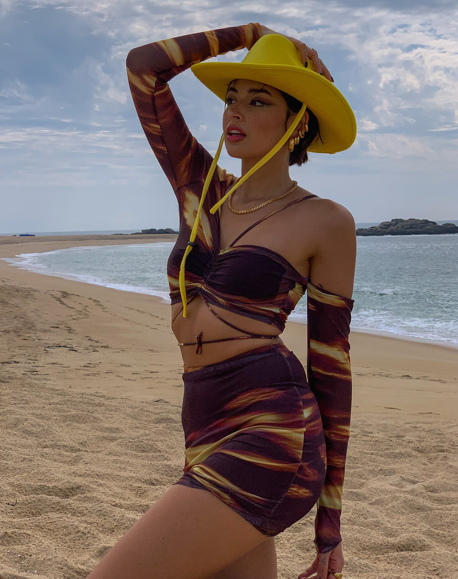 Imagen de MOTEL X IRIS Tapi Crop Top en Bleach Drip