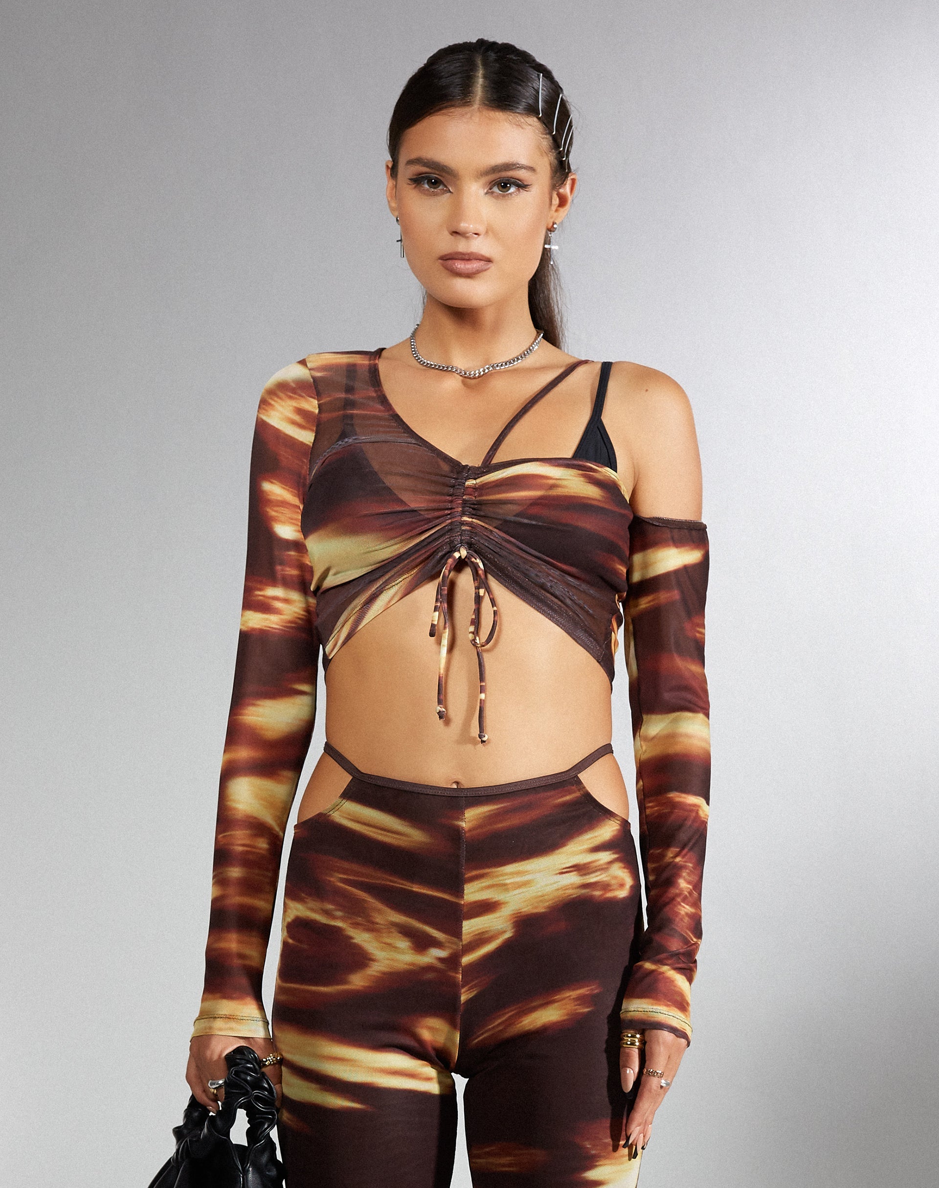 Imagen de MOTEL X IRIS Tapi Crop Top en Bleach Drip