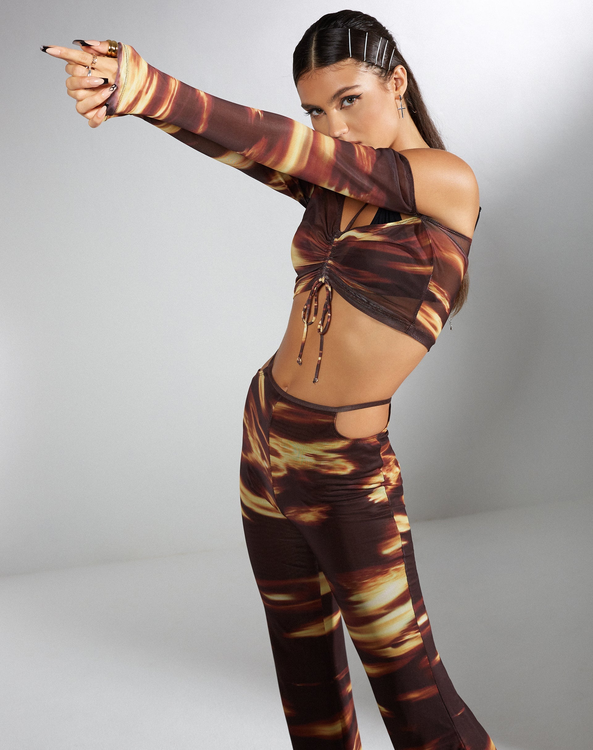 Imagen de MOTEL X IRIS Tapi Crop Top en Bleach Drip