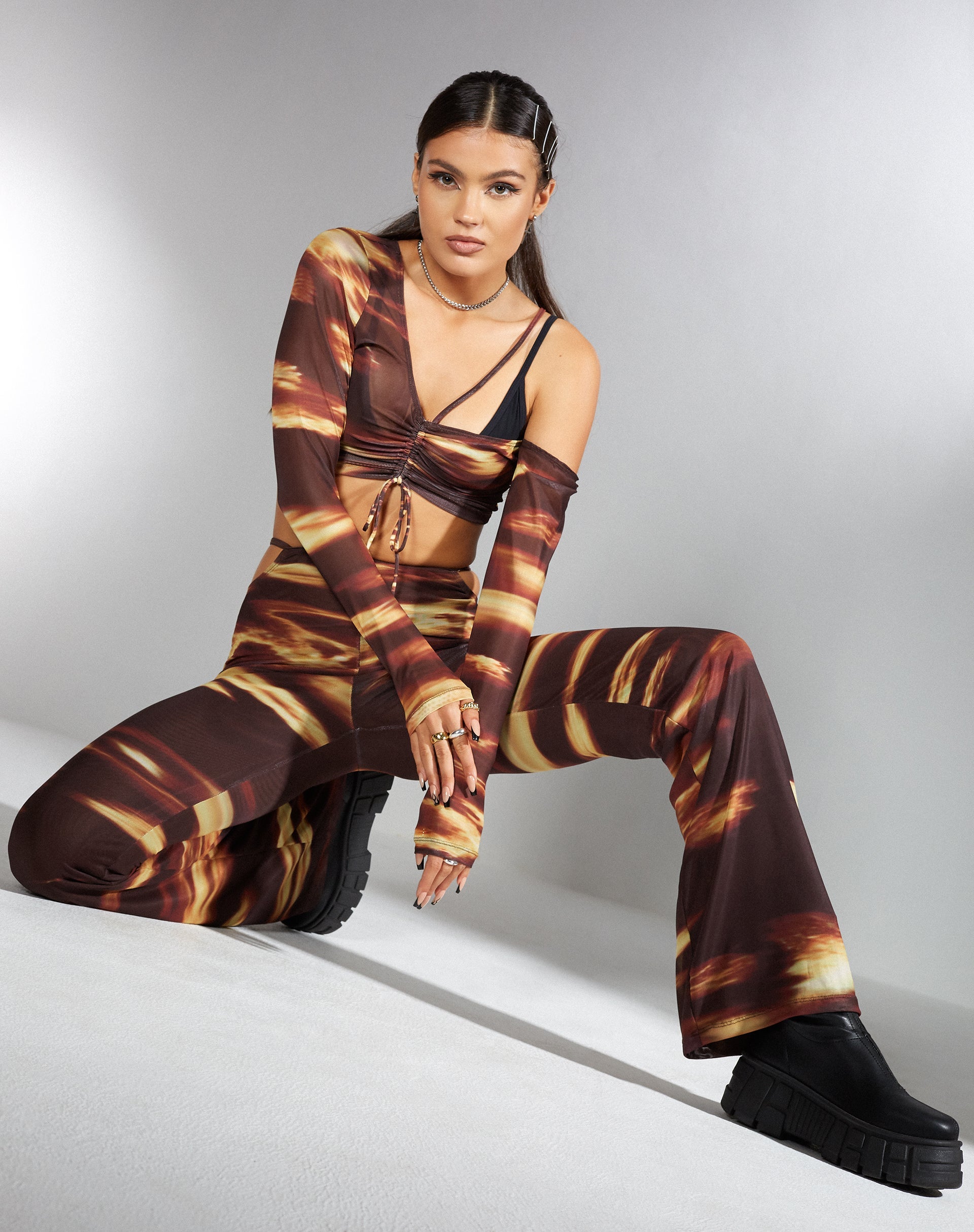 Imagen de MOTEL X IRIS Tapi Crop Top en Bleach Drip
