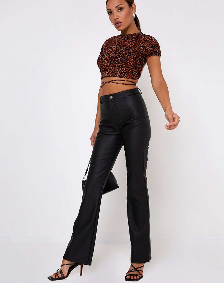 Imagen de Tasya Top en leopardo naranja