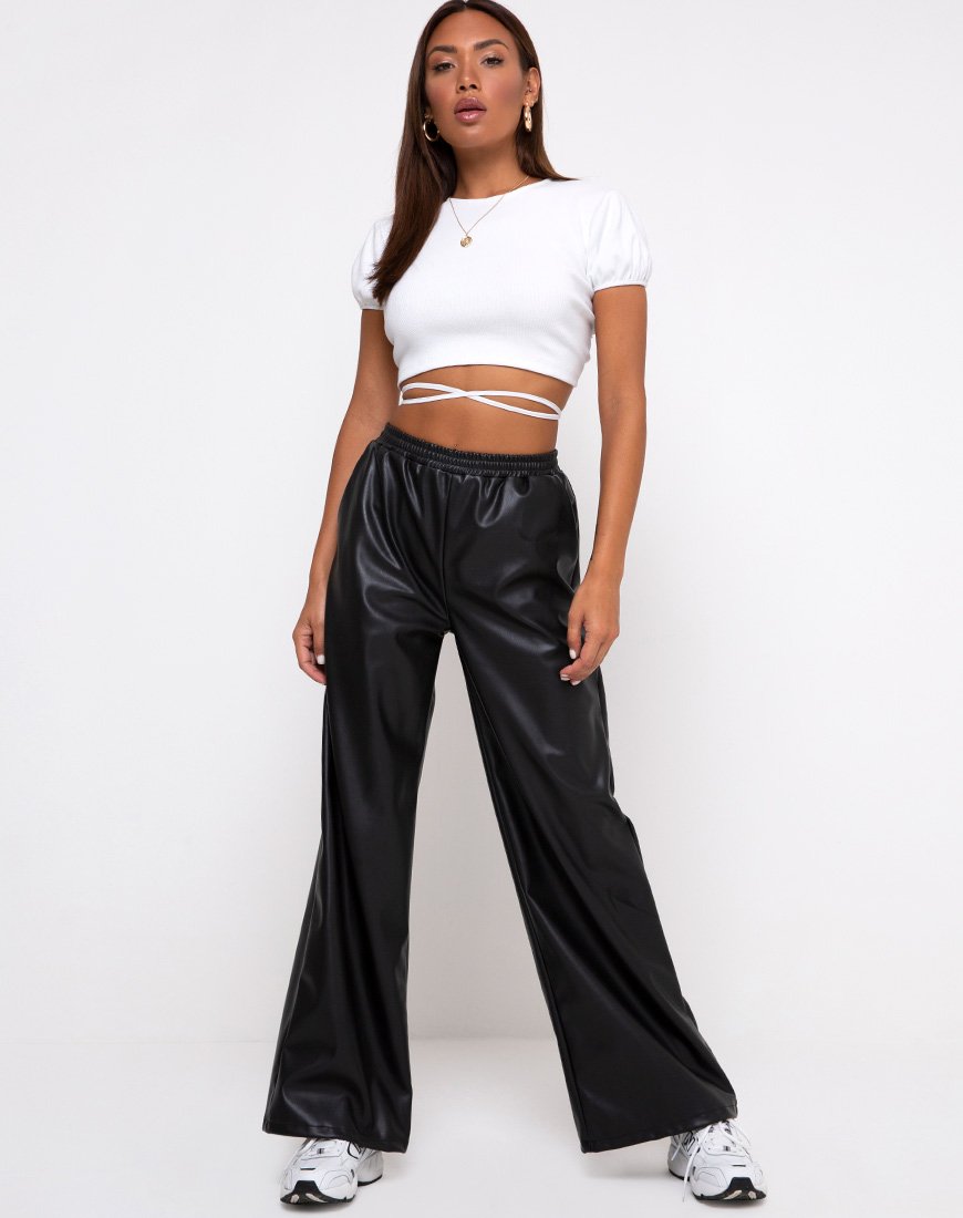 Imagen de Tasya Crop Top en rib blanco