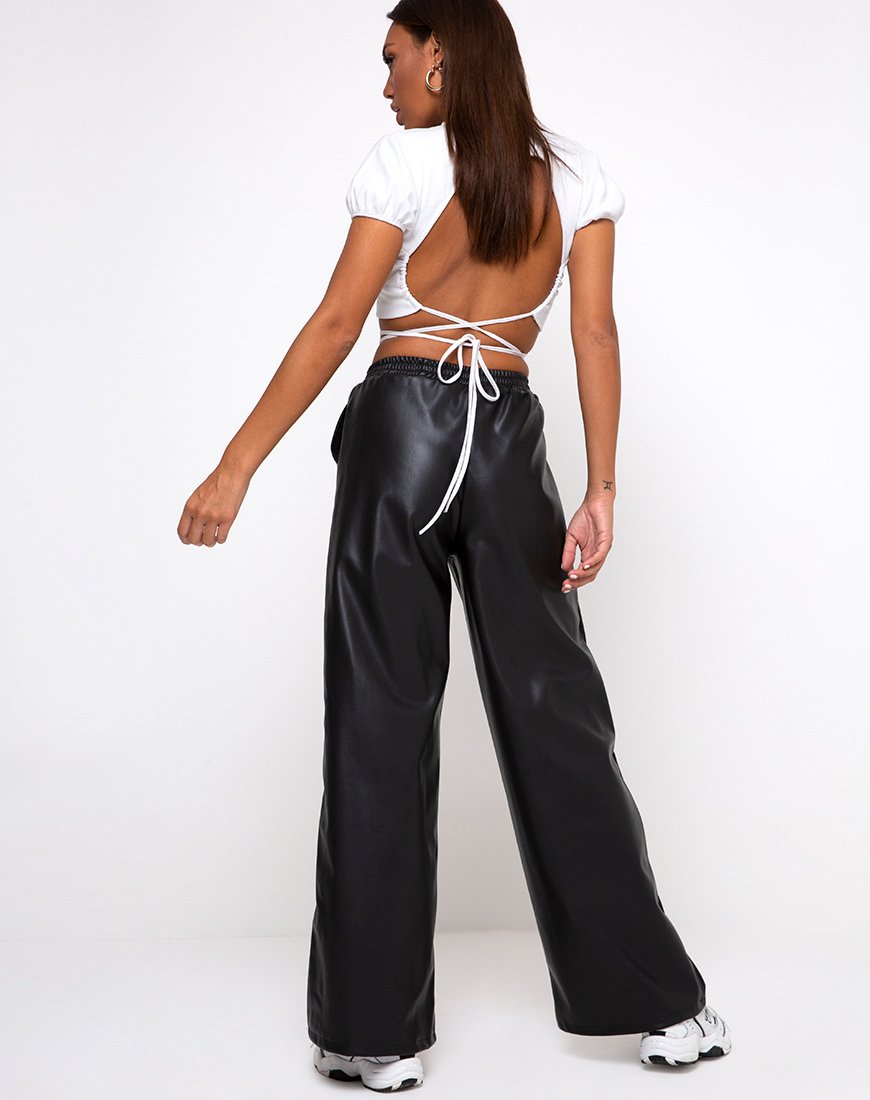 Imagen de Tasya Crop Top en rib blanco