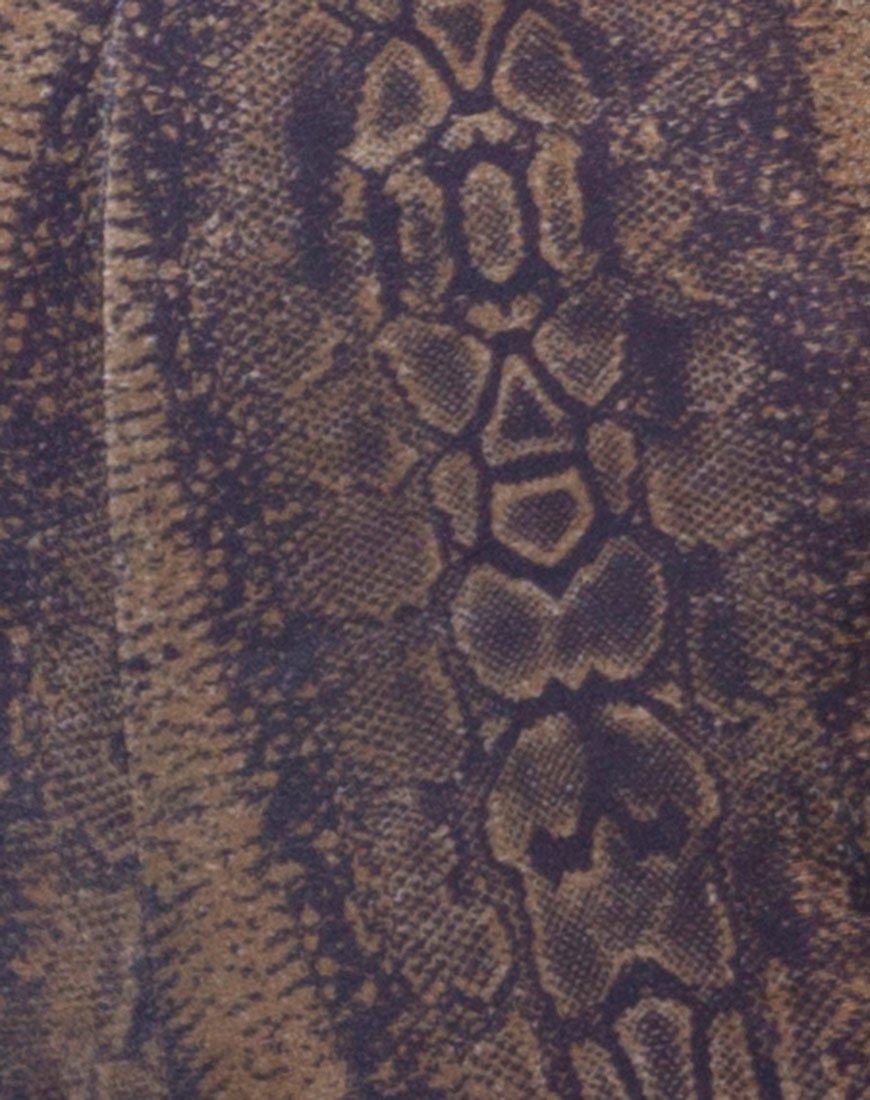 Imagen de Tatiana Top en terciopelo marrón serpiente