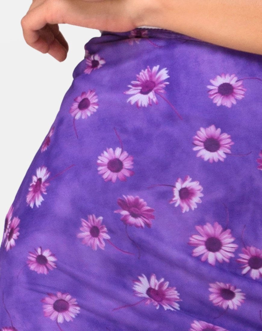 Imagen de la falda Taura Midi en Daisy Daze Morado