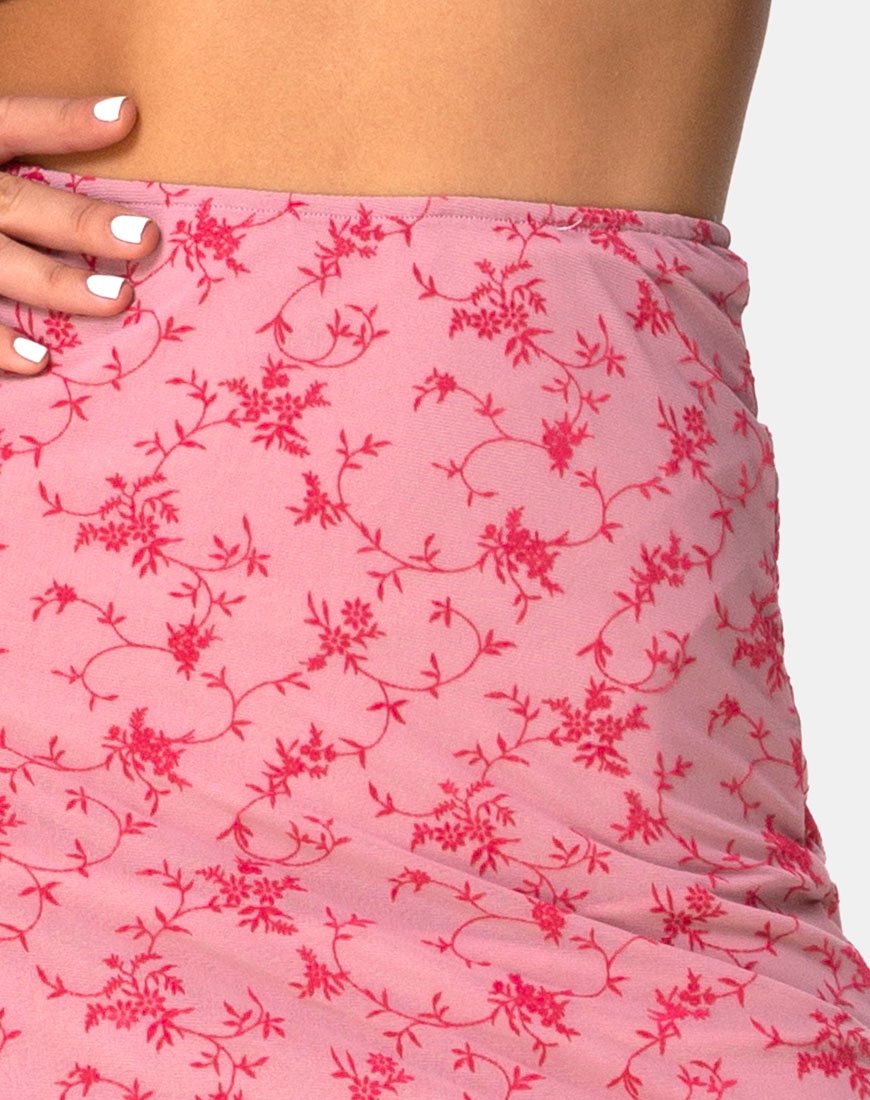 Imagen de la falda Taura en Love Bloom Rosa Flock