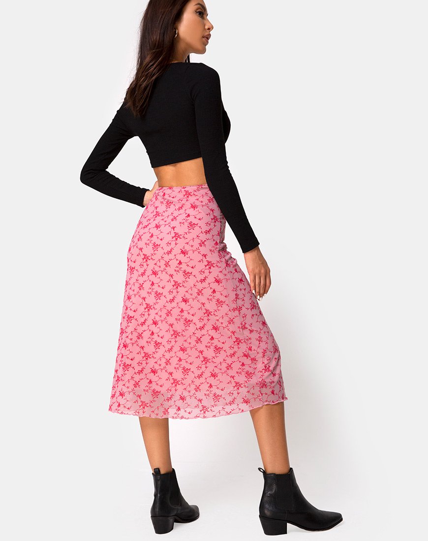 Imagen de la falda Taura en Love Bloom Rosa Flock
