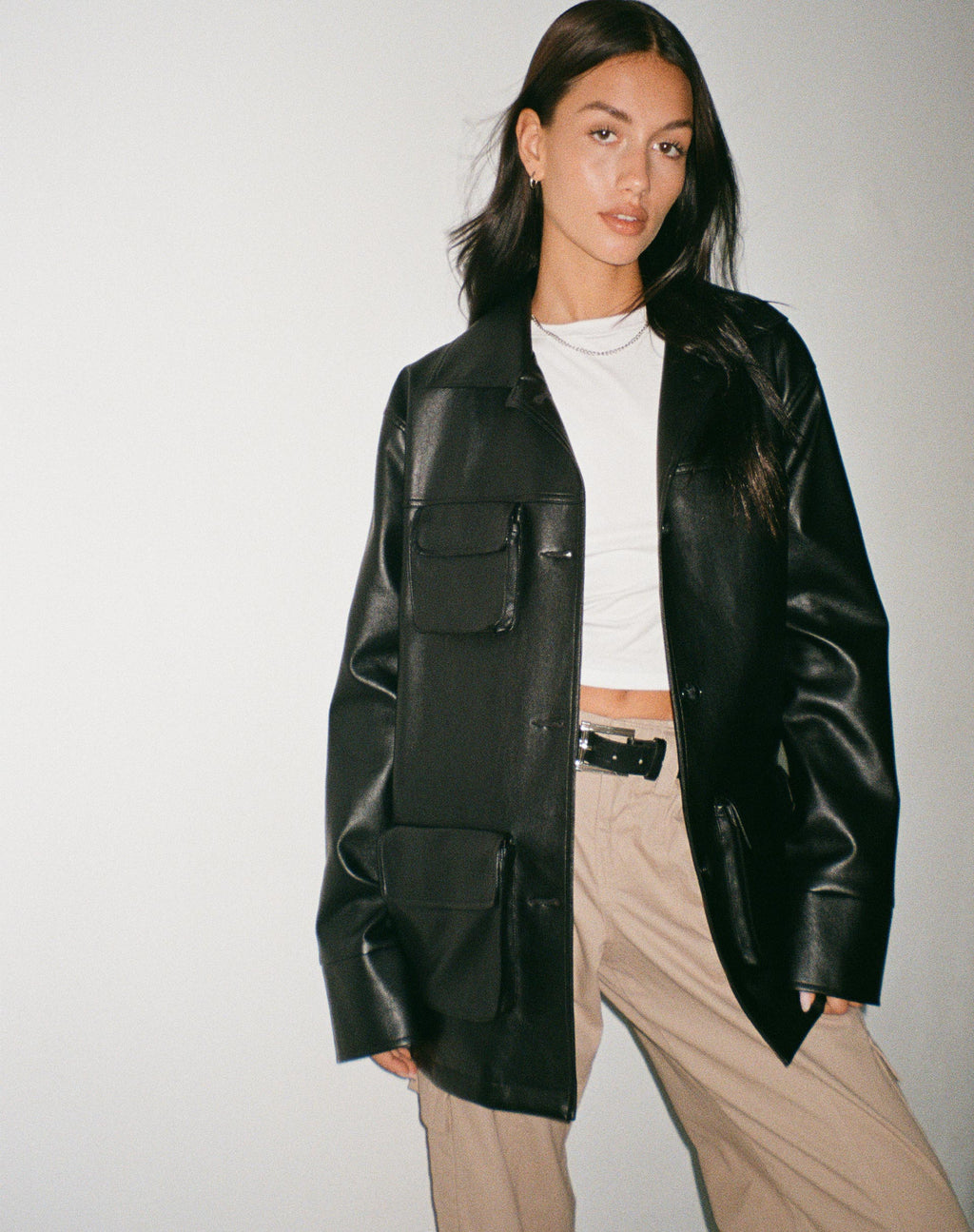 Chaqueta Tavira en PU Negro