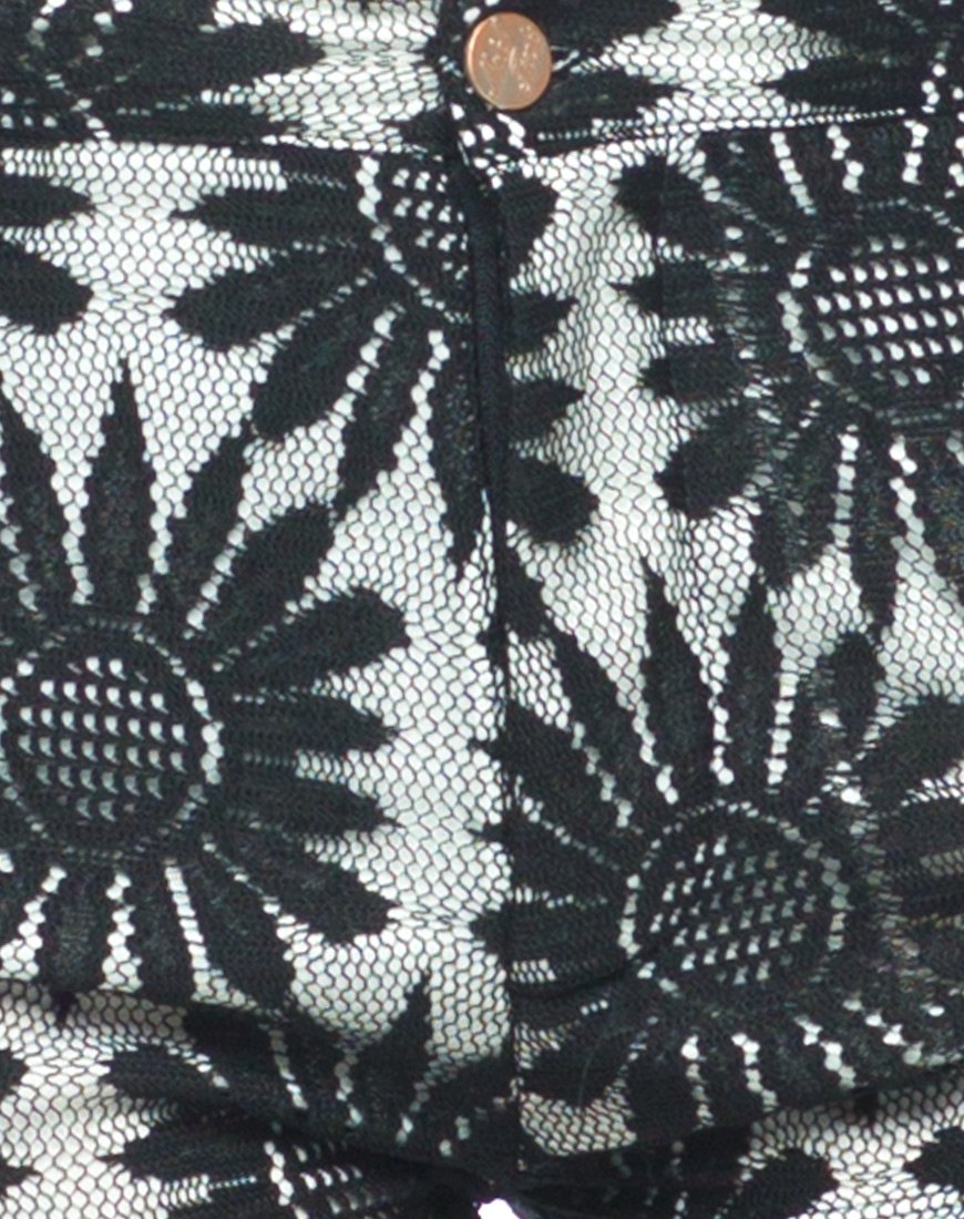 Imagen de Motel Taylor Short en Blanco y Negro Encaje Girasol