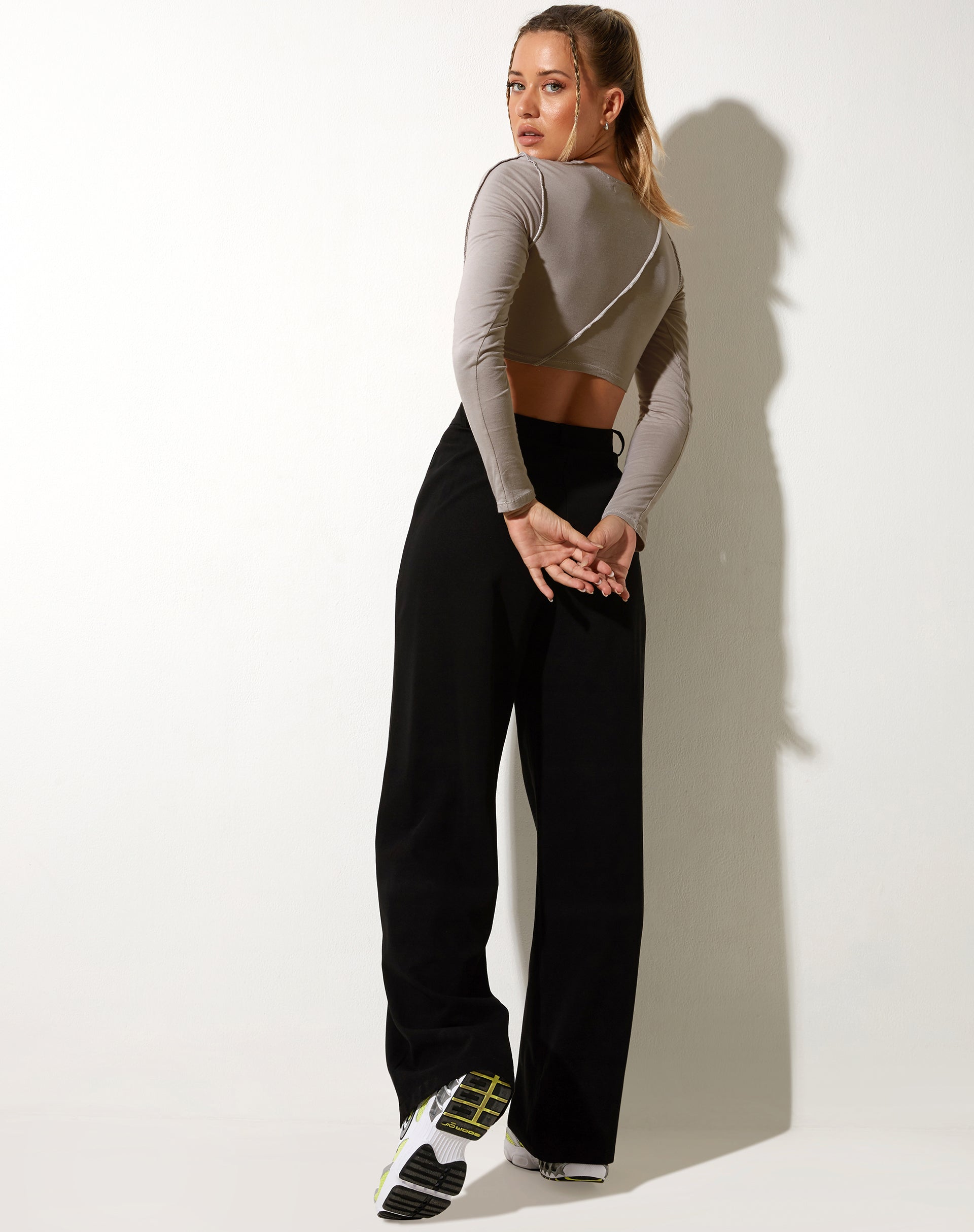 imagen de Teaghan Crop Top en Lycra Oat Milk