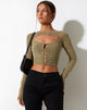 IMAGEN DE Techin Crop Top en Mixed Animal Flock Olive