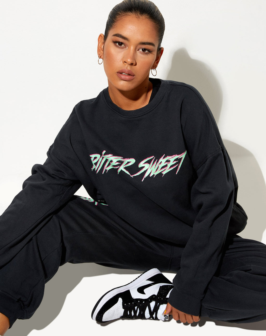 Sudadera Ted en negro vintage Bittersweet