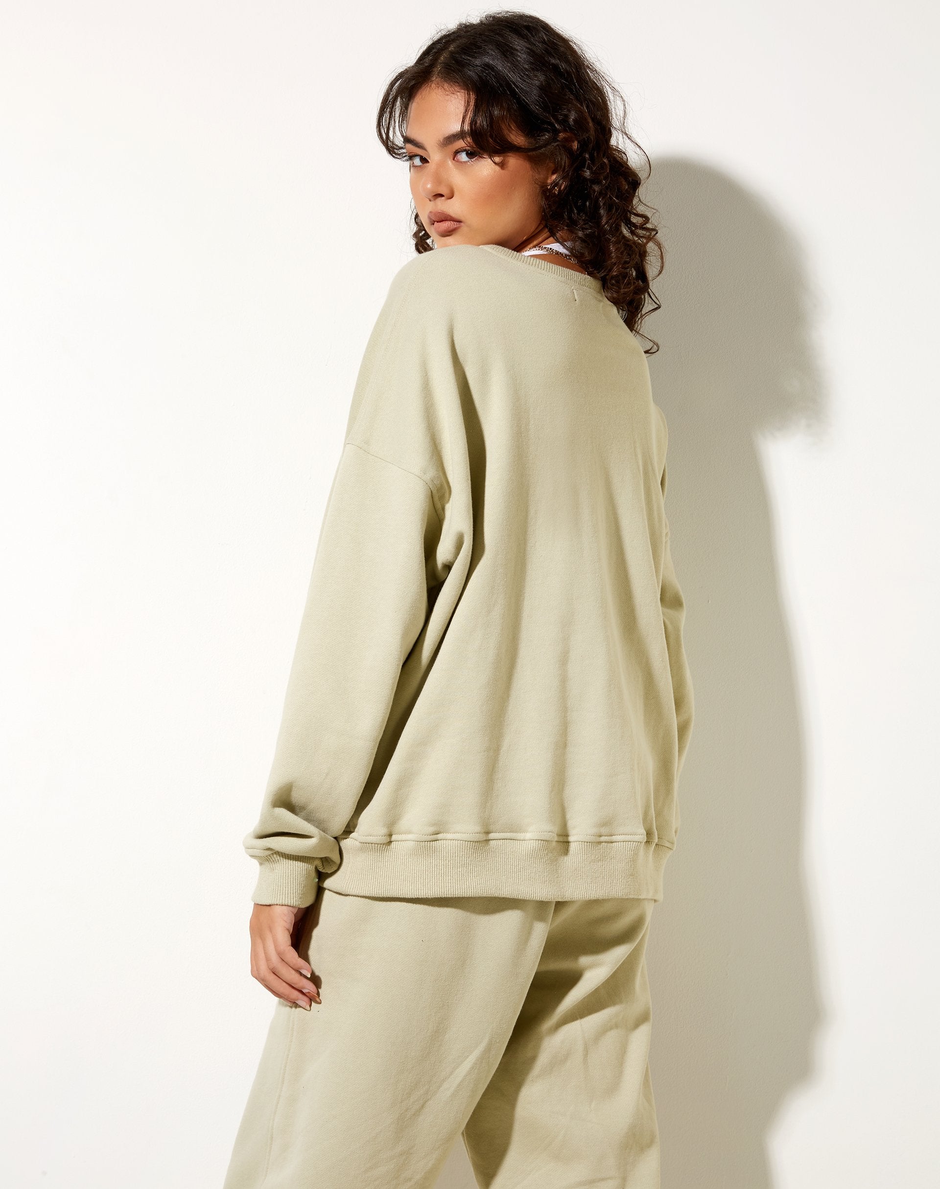 Imagen de sudadera Ted en verde pastel Keepin It Casual