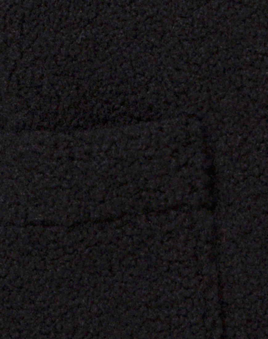 Imagen del abrigo de lana Teddy Bear en negro