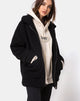 Imagen del abrigo de lana Teddy Bear en negro