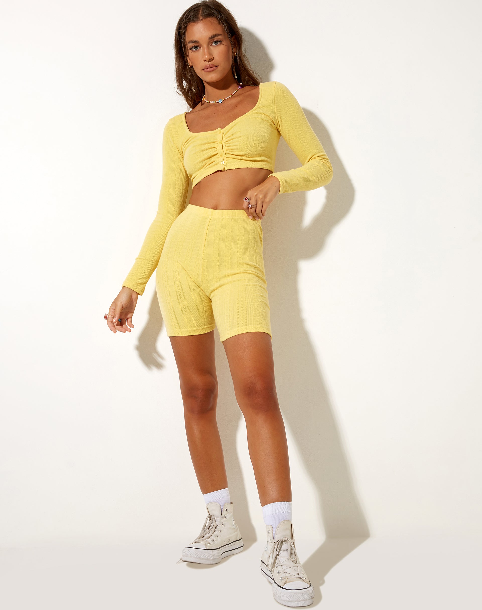 Imagen de Sarma Short en Pointelle Limón Forma Diamante
