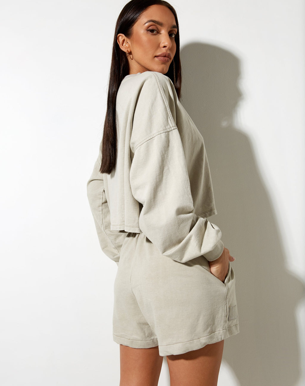 Pantalón Corto Terry en Leche de Coco Cherub L'amour Label Embro
