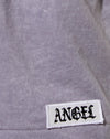 Lavado gris Etiqueta bordada "Angel