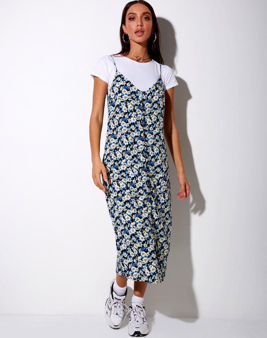 Imagen del vestido Theda Midi en azul aster
