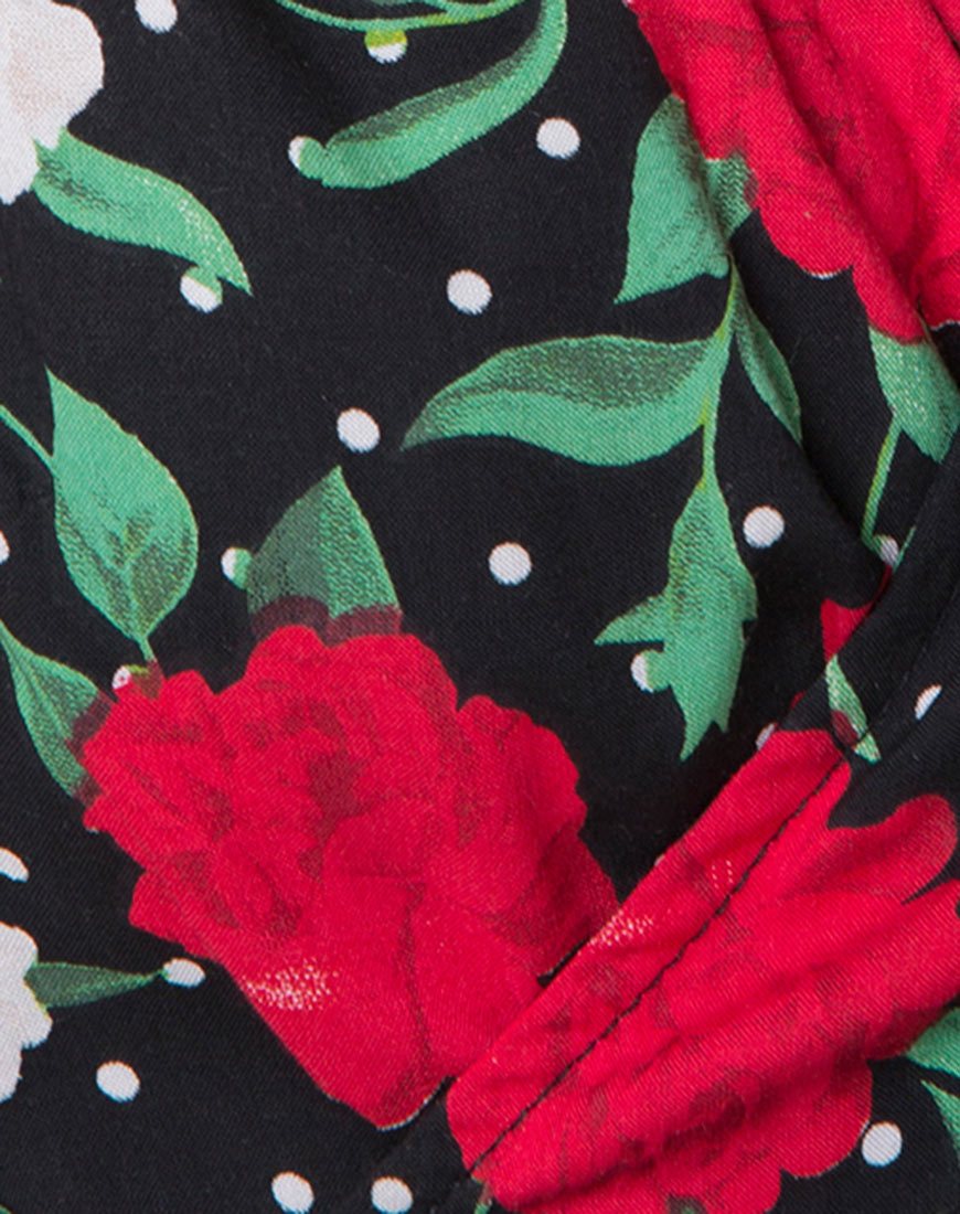 Imagen de Shaab Skater Dress in Polka Rose Negro