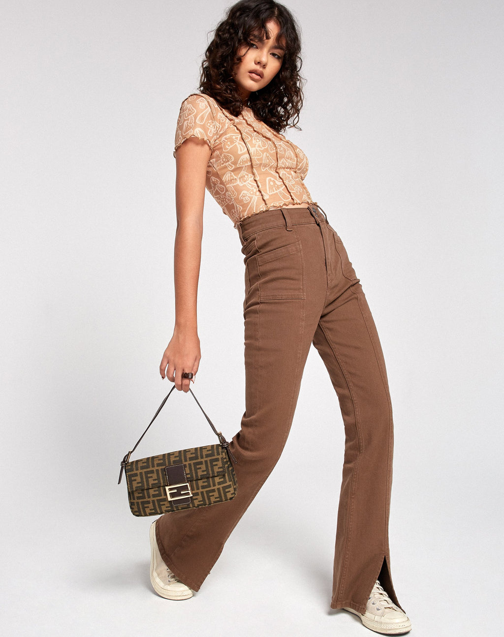 Crop Top Tinara en Tan Mushroom