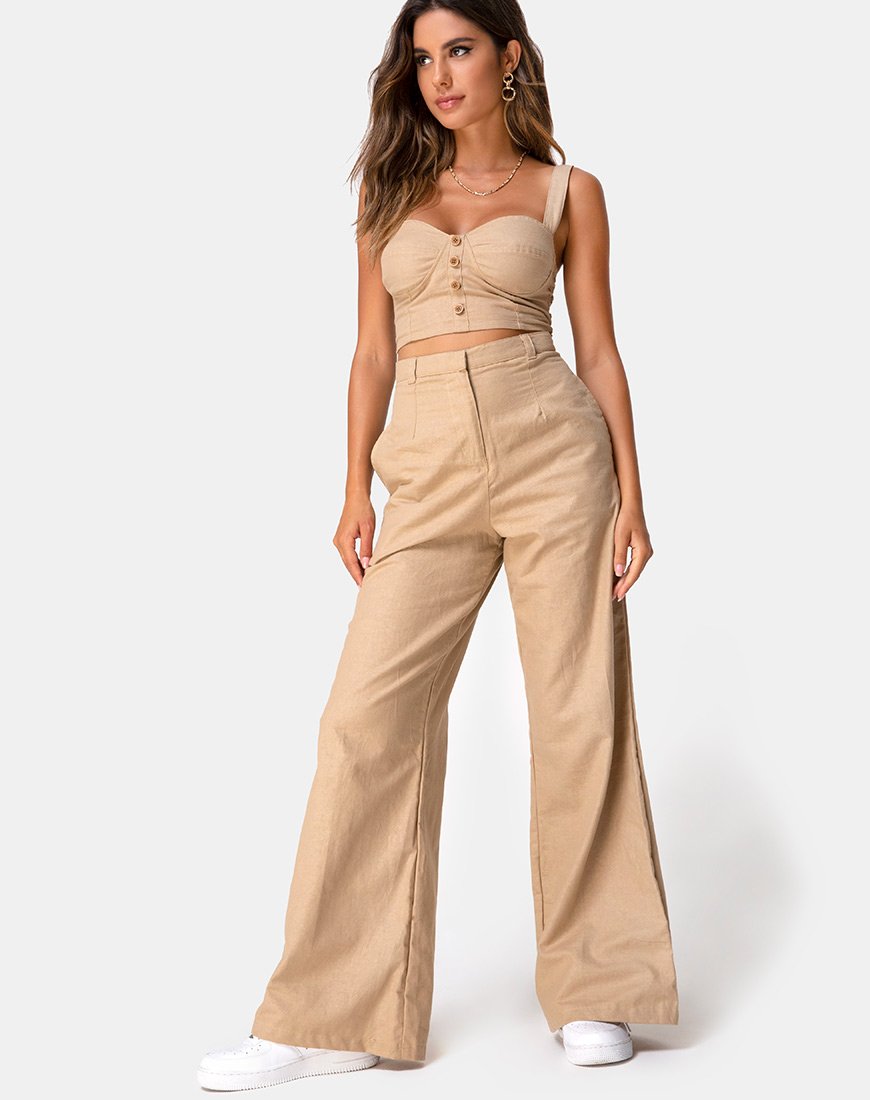 Imagen del pantalón Tanira de color topo