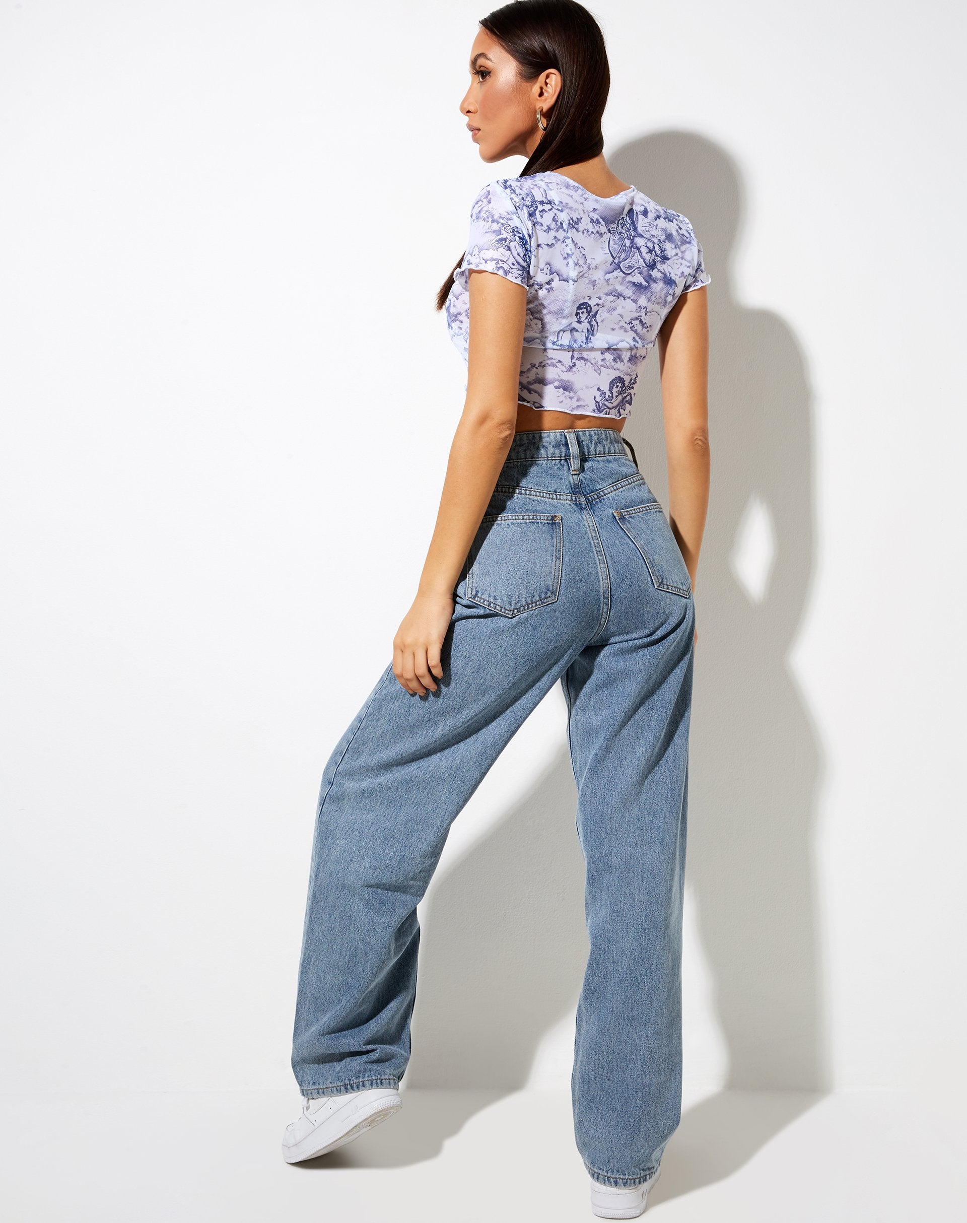 Imagen de Tince Crop Top en 20s Querubín Blanco Azul
