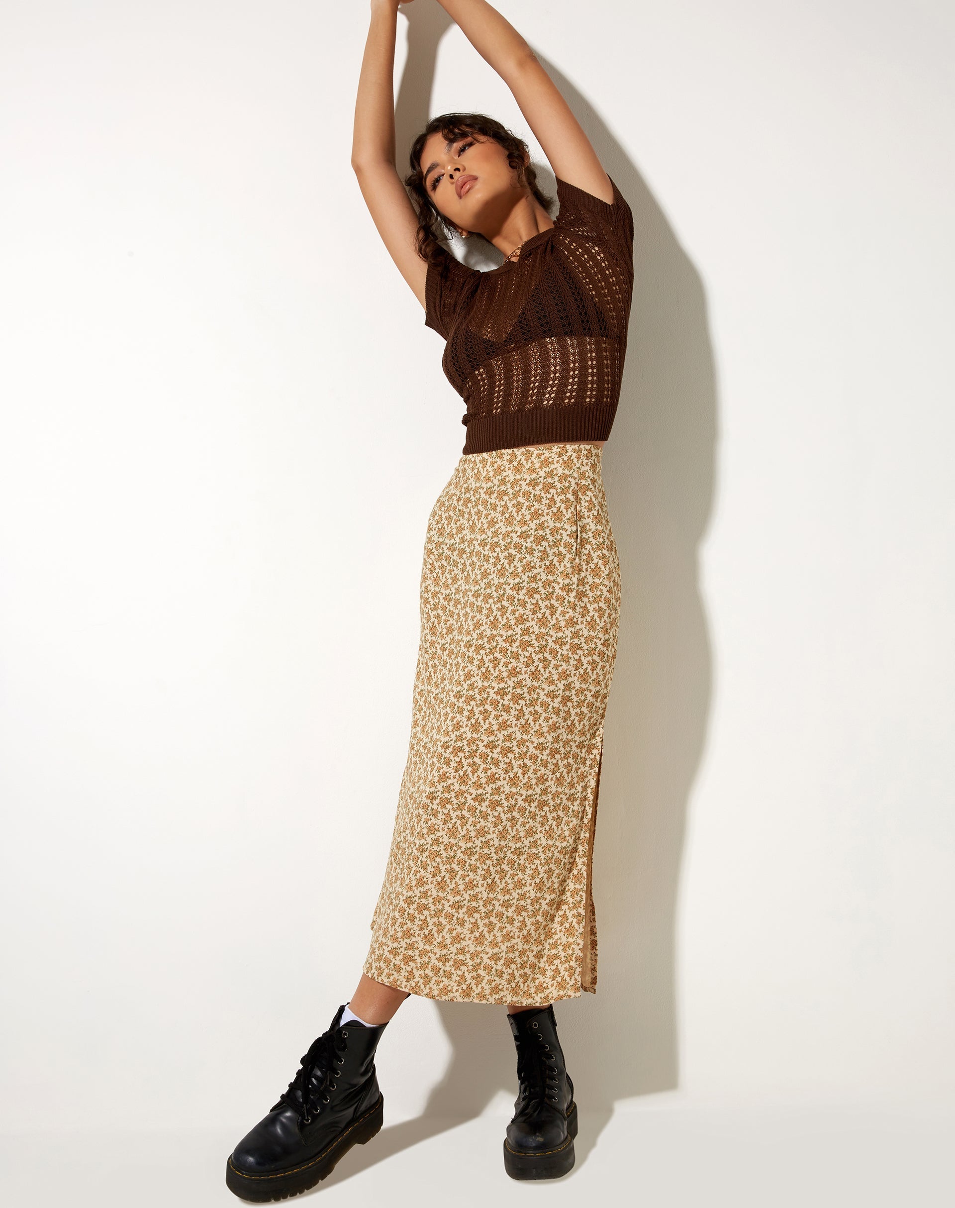 Imagen de Tindra Falda Midi en Ditsy Lavado
