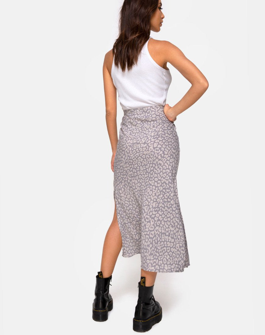 Imagen de Tindra Falda Midi en Leopard Daze Gris