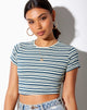Imagen de Tindy Crop Top en verde oscuro verde claro y blanco