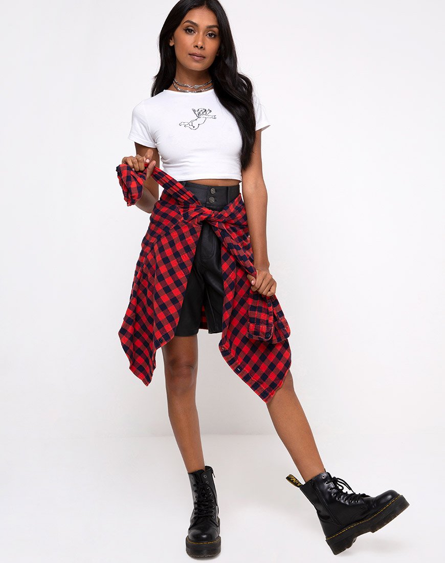 Imagen de Tindy Crop Top en blanco Cherub Embro Negro