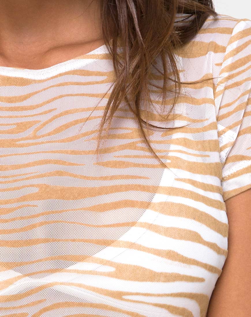 Imagen de Tindy Top en Red Tan Cream Zebra