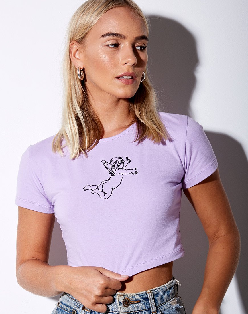 Imagen de Tindy Crop Top en Lila Cherub Embro