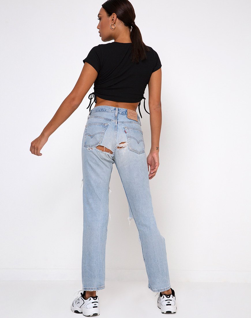 Imagen de Tiner Crop Top en canalé negro