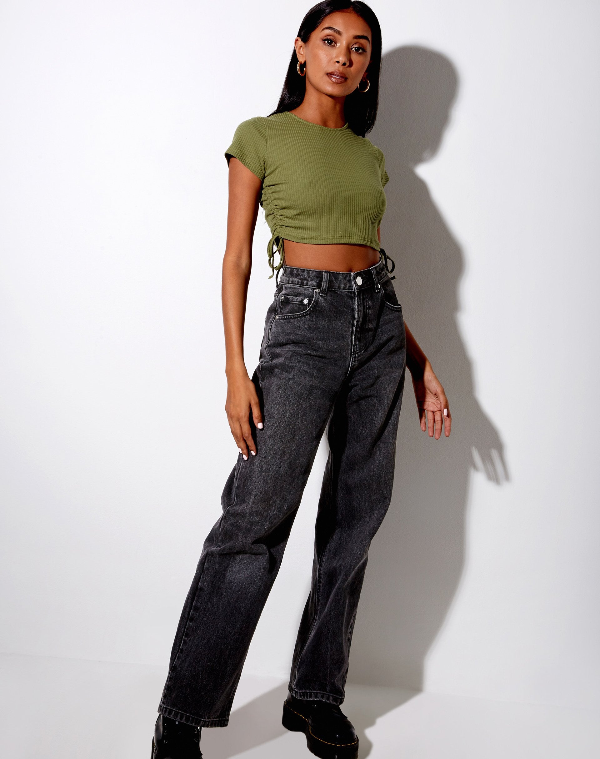 Imagen de Tiner Crop Top en Rib Olive