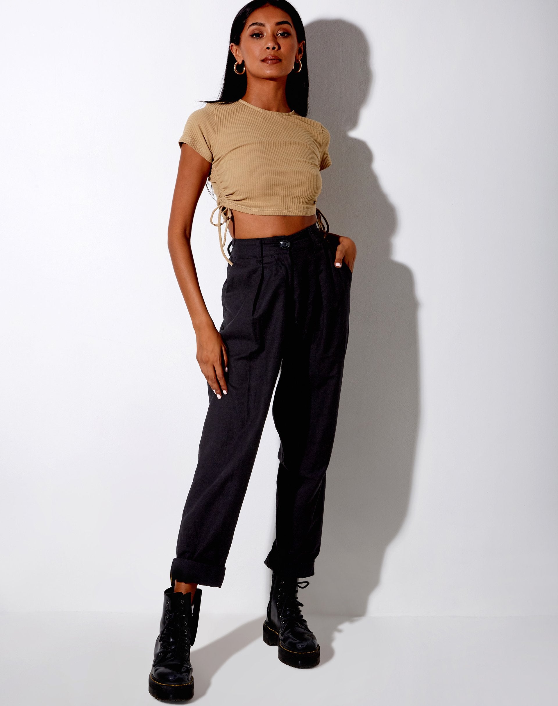 Imagen de Tiner Crop Top en Rib Cocoa