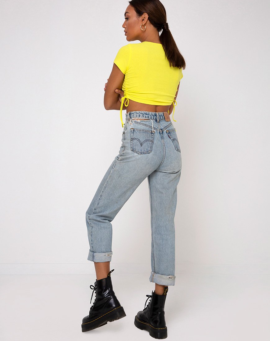 Imagen de Tiner Crop Top en Rib Sunny Yellow