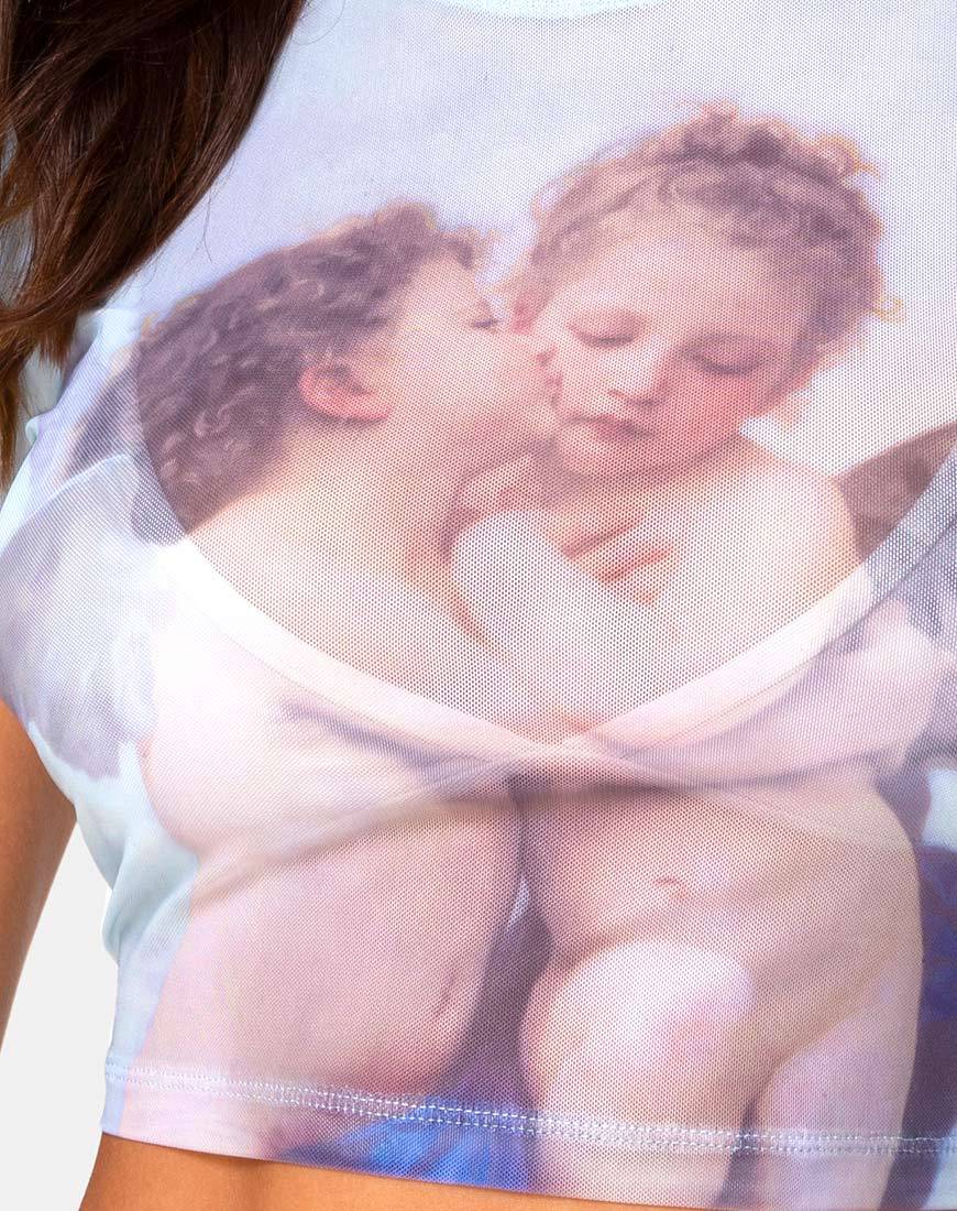 Imagen de Tiney Crop Top Tee in Cherub Kiss Blue