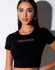 Imagen de Tiney Crop Tee en negro Sagitario Diamante