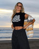 Imagen de Tinsi Crop Top en Wrapped Gothic Blanco y Negro