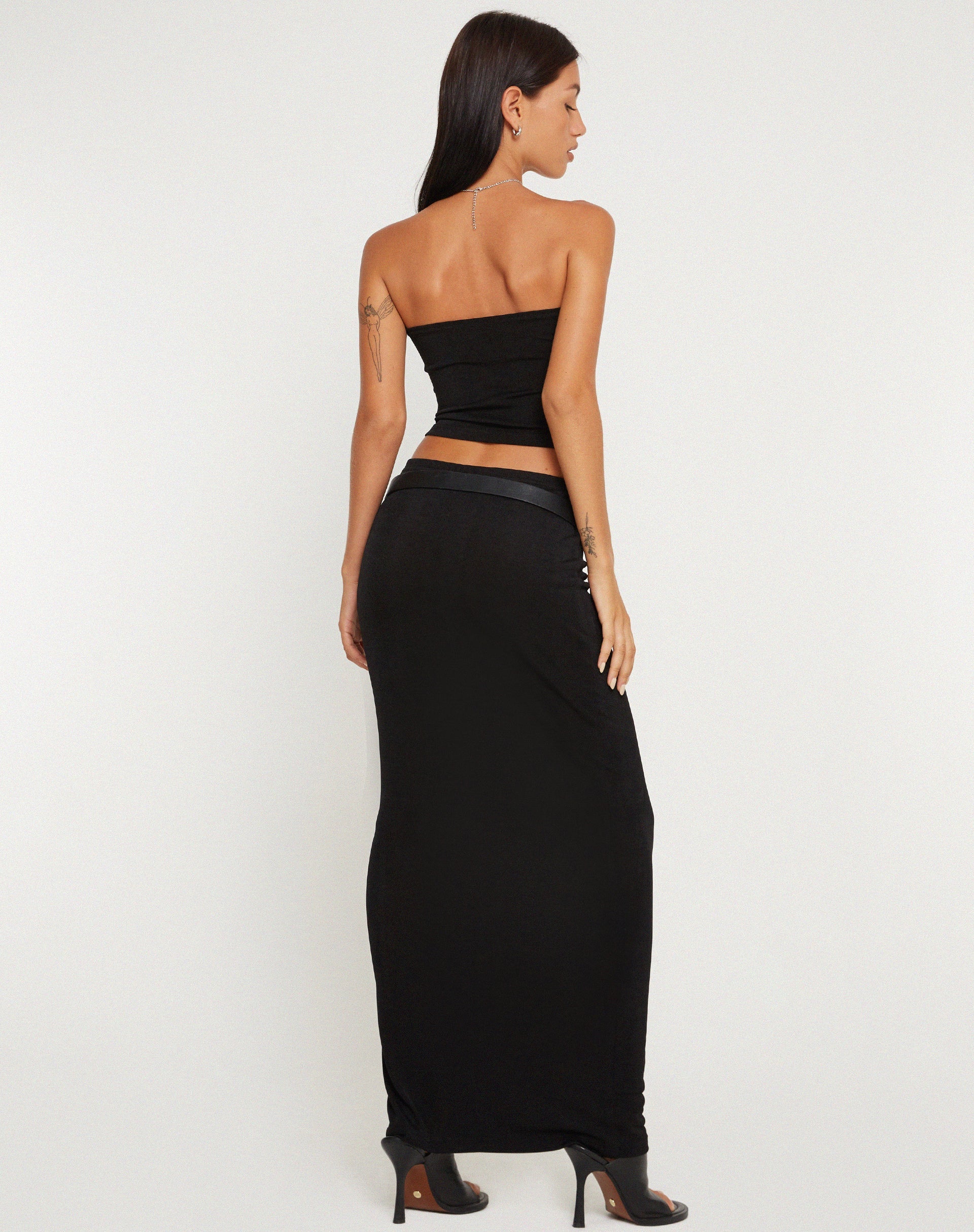 imagen de Tulus Low Rise Maxi Skirt in Black