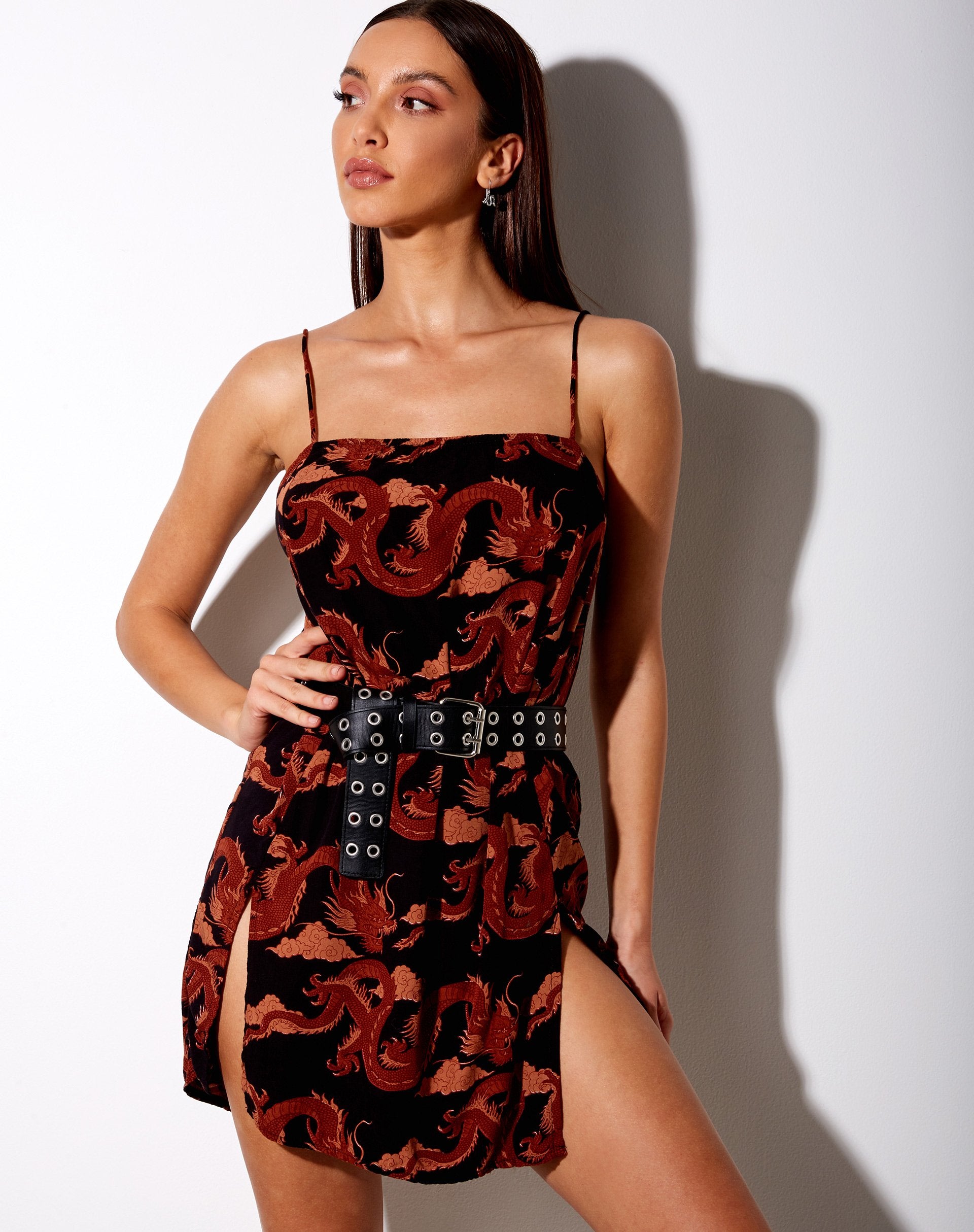 Imagen del vestido Tista en naranja dragón tonal