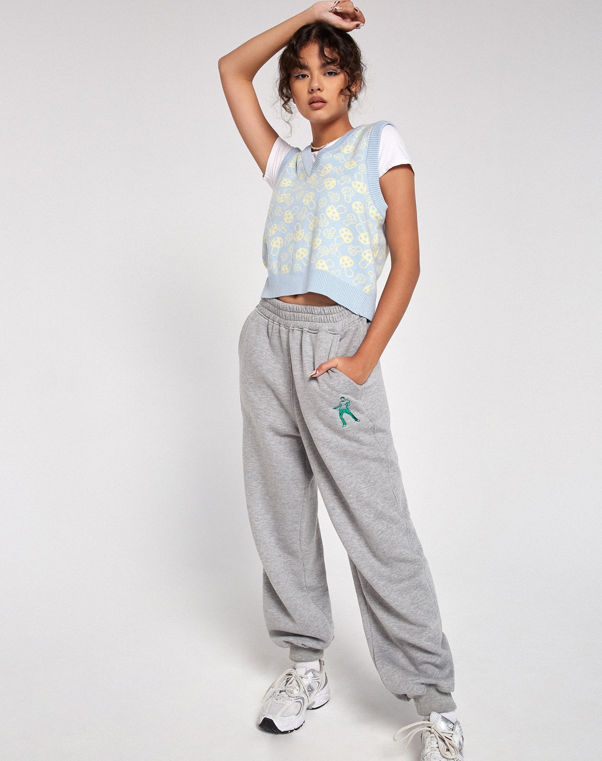 Imagen de Tody Sweater Vest in Baby Shroom Blue and Yellow