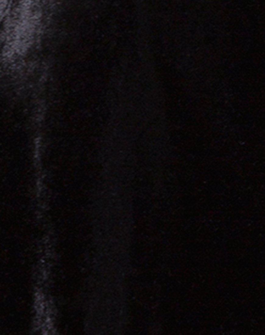Imagen del vestido Tori en terciopelo perla negro